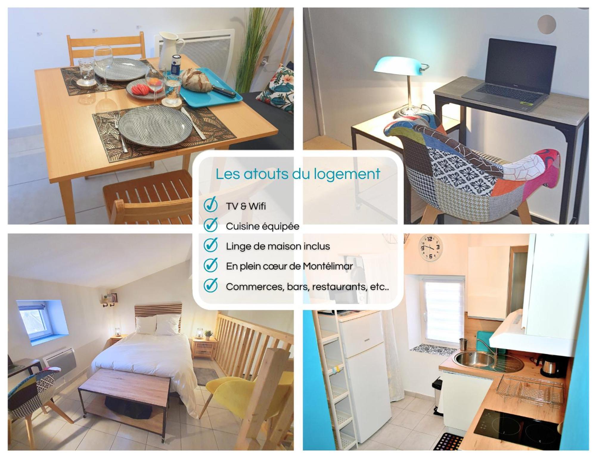 Appartement ღ Le Cocon Montilien - Confortable T2 Avec Wifi Montélimar
